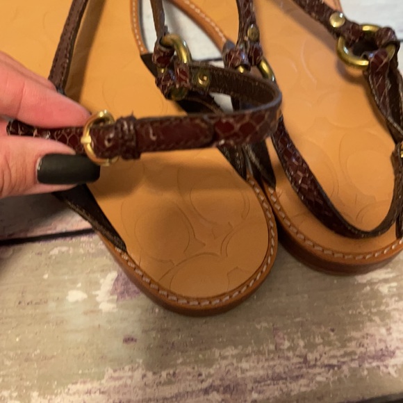 NIB, COACH Vintage Rhea Printed Python Sandals, size 11 - Picture 4 of 12